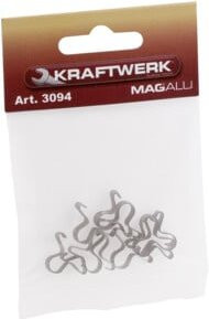 Kraftwerk MAGALU Stecknuss-Clips 1/4 Zoll, 10 Stück, Silber - Bild 1