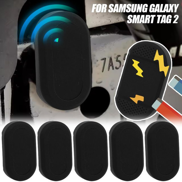 Samsung SmartTag 2 Silikon-Schutzhülle mit magnetischer Halterung in Schwarz - Bild 1