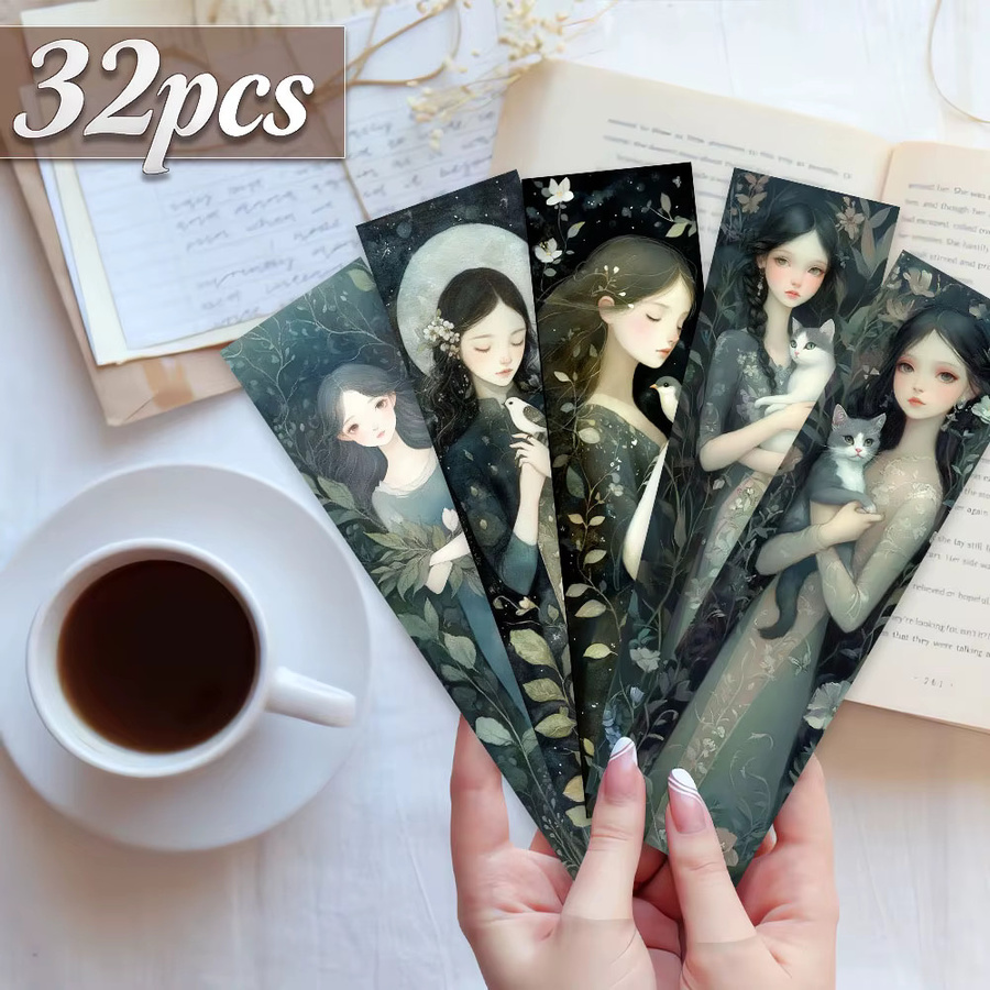 32 Stück Lesezeichen mit Waldgöttinnen-Motiv in Multicolour aus Papier - Bild 6