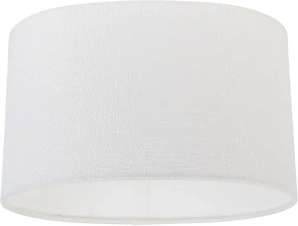 QAZQA Ovaler Leuchtenschirm aus Leinen in Weiß B: 25 cm, H: 16 cm, T: 15 cm
