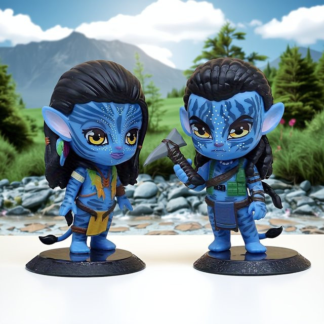 Bandai Avatar Neytiri & Jake Sully, PVC-Figur, Mini-Statue, Einzelfigur - Bild 1
