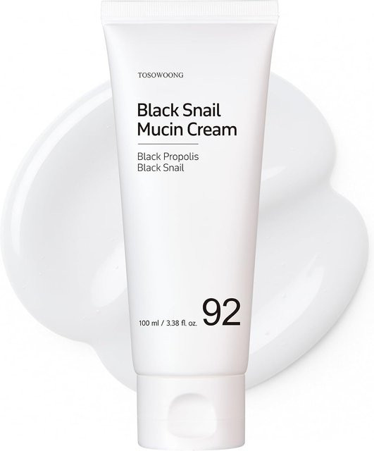 TOSOWOONG Schwarze Schneckenmucin-Creme, 100 ml, mit Panthenol - Bild 1
