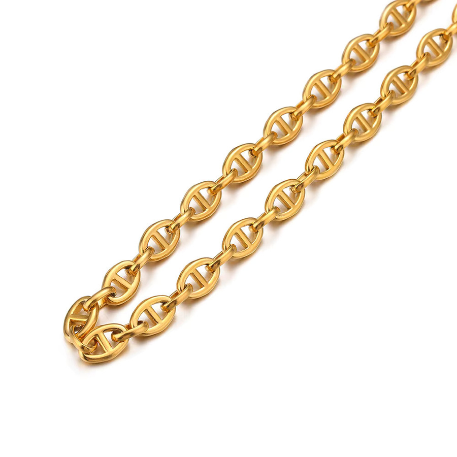 Leyoor Theta-Kette Kaffeebohnen, Edelstahl, 1 Meter, Unisex - Bild 2