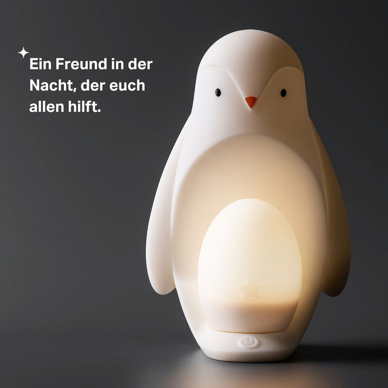 Tommee Tippee Tragbares 2-in-1 Nachtlicht Pinguin in Weiss mit Silikonbeschichtung und dimmbarer Beleuchtung - Bild 4