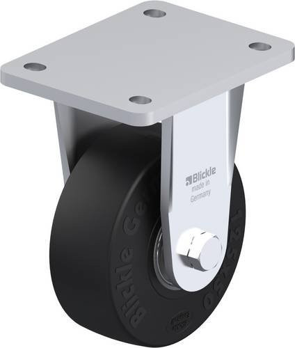 Blickle Bockrolle BO-SE 125K aus verzinktem Stahl mit Kunststoffrad in Schwarz und Grau, Rad-Durchmesser: 125 mm, Tragfähigkeit: 320 kg - Bild 1