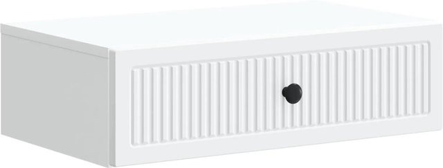 vidaXL Wandmontierter Beistelltisch in Weiß, modern, B/T/H: 59 x 34,5 x 17 cm - Bild 1