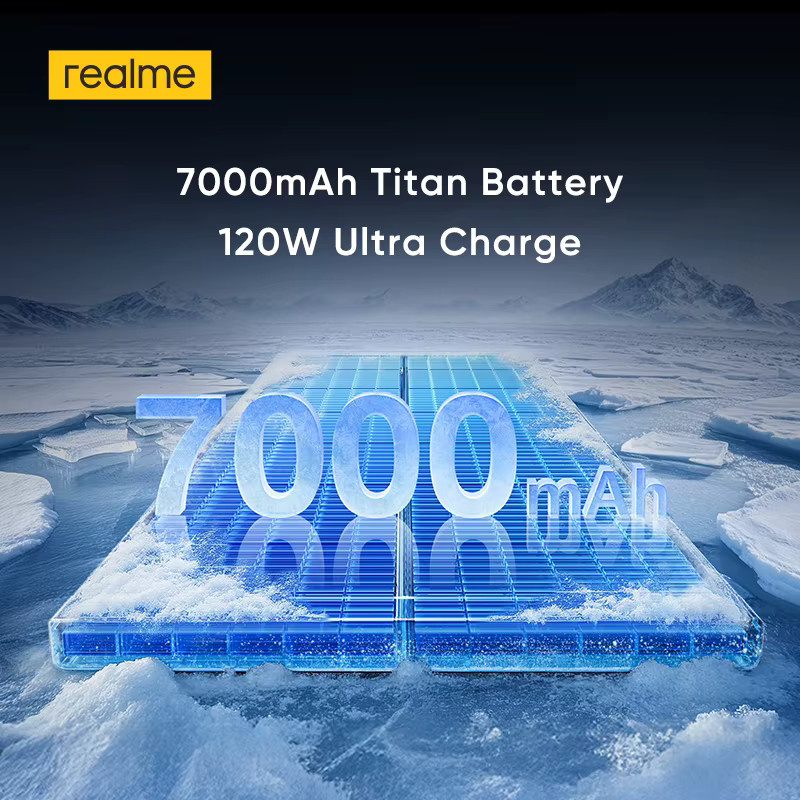 Realme GT 7 5G Smartphone in Blau mit Dimensity 9400e Chipsatz, 6,78 Zoll 120 Hz 1,5 K AMOLED-Display, 7000 mAh Akku, 120 W Ladung und 50 MP Sony Kamera - Bild 3