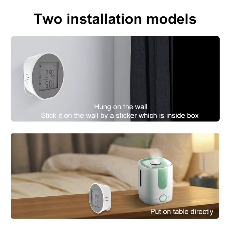 Tuya ZigBee Smart Home Temperatur- und Feuchtigkeitssensor mit LCD-Bildschirm, weißes Hygrometer und Thermometer für Smart Life App-Steuerung - Bild 2