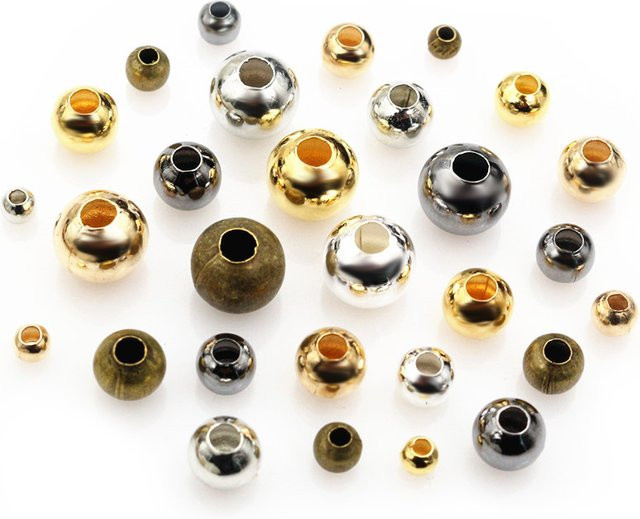 Wadsfred Spacer Perlen, Metall, Silber, Runde Ball Ende, Unisex - Bild 1
