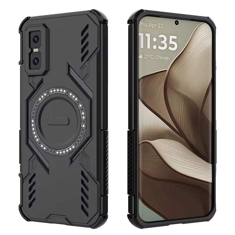 Magnetische Handyhülle für Infinix GT 30 PRO 5G Hot 50 Pro 4G Note 50S 60 mit Wärmeableitung und stoßfestem Schutz in Schwarz und Lila - Bild 5