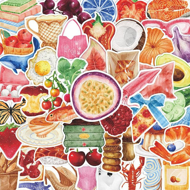 Charile Mediterrane Ästhetische Aufkleber, 10-teiliges Set - Bild 1