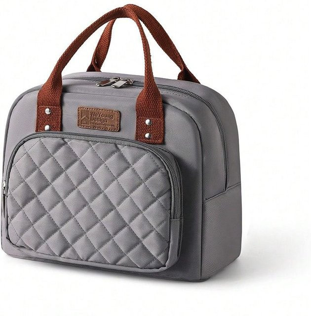 Thermoisolierte Lunchtasche von XYNN in Grau für Pendler und Studenten - Bild 1