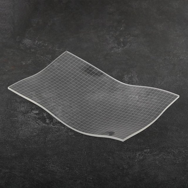 Kreatives Acryl-Tablett in Grau und Transparent mit unregelmäßigem Gitter-Design für Wohnzimmer und Dekoration - Bild 1