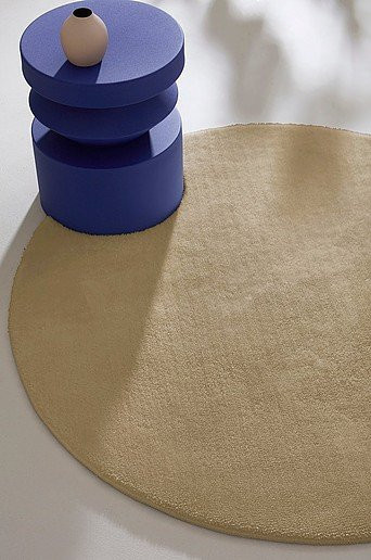 Jotex Rundteppich CORAL in Beige aus Polyester mit rutschfester Unterseite - Bild 1