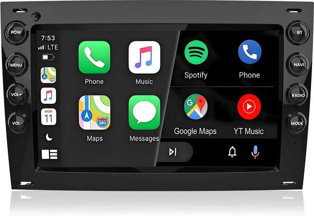 Junsun Autoradio für Renault Megane 2 (2003-2009) mit Bluetooth und GPS in Schwarz mit 7,0 Zoll Display - Bild 1
