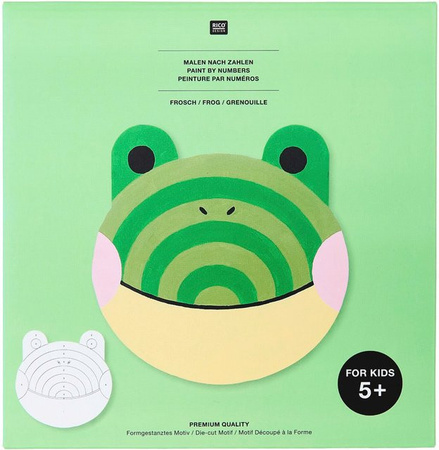 Rico Design Malen nach Zahlen Frosch Komplettset ab 5 Jahren