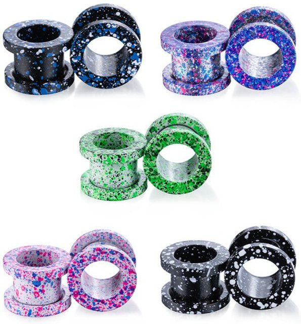 BGjingshuai Ohrtunnel Edelstahl, Bunt, Unisex - Bild 1