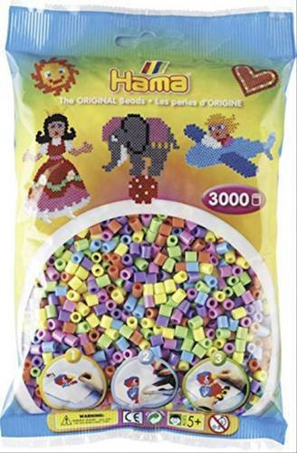 Hama Bügelperlen Midi Pastell Mix 3000 Perlen ab 5 Jahren - Bild 1