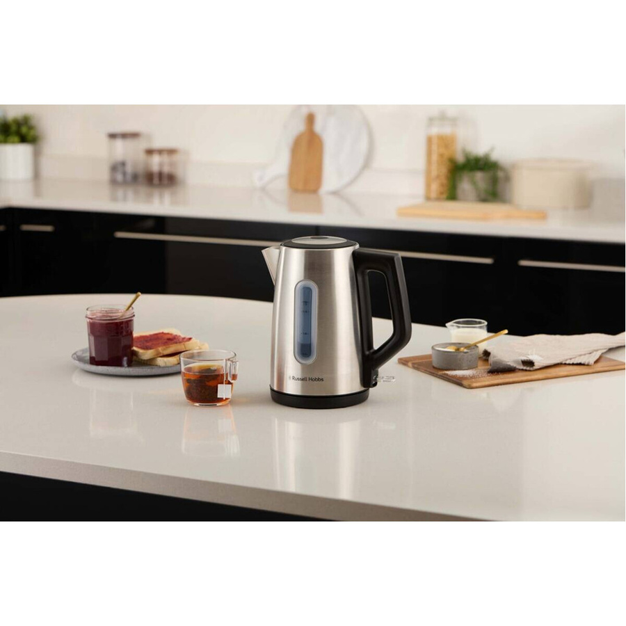 Russell Hobbs Heaton Wasserkocher 27380-70 in Silber und Schwarz aus Edelstahl mit 1,7 l Fassungsvermögen - Bild 2