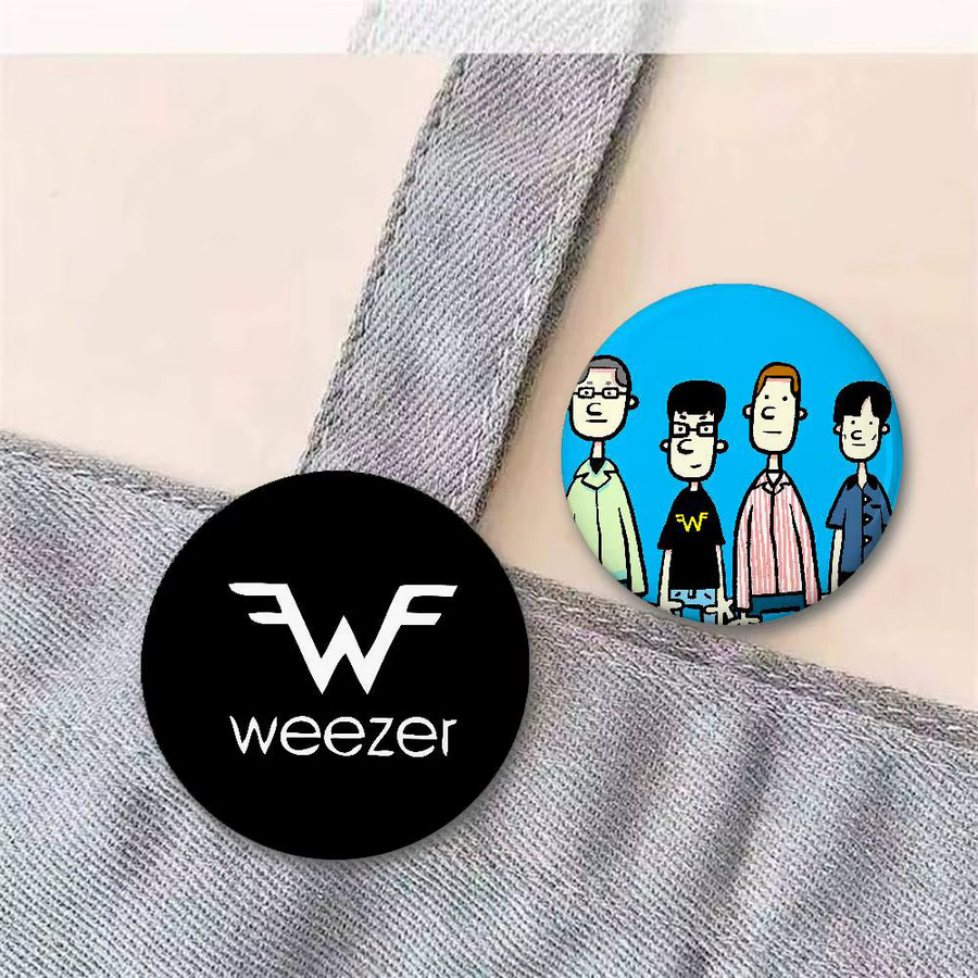 W-Weezer Pin Brosche, Weißblech, Metall - Bild 2