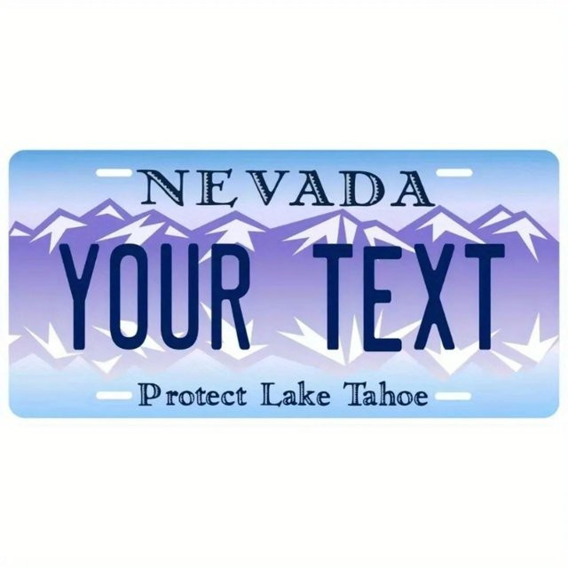 Personalisiertes Nevada-Nummernschild aus Aluminium von CIFBUY in Blau mit sportlichem Design zur Dekoration - Bild 1