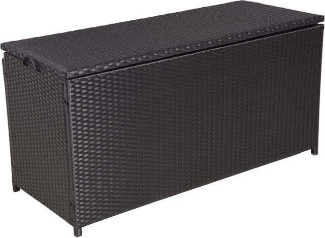 DELUKE Auflagenbox VERA Gartenbox in Schwarz aus Polyester und Stahl - Bild 1