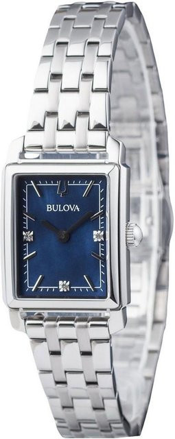 Bulova Damenuhr Edelstahl, Quarz, blaues Zifferblatt, 21 mm - Bild 1