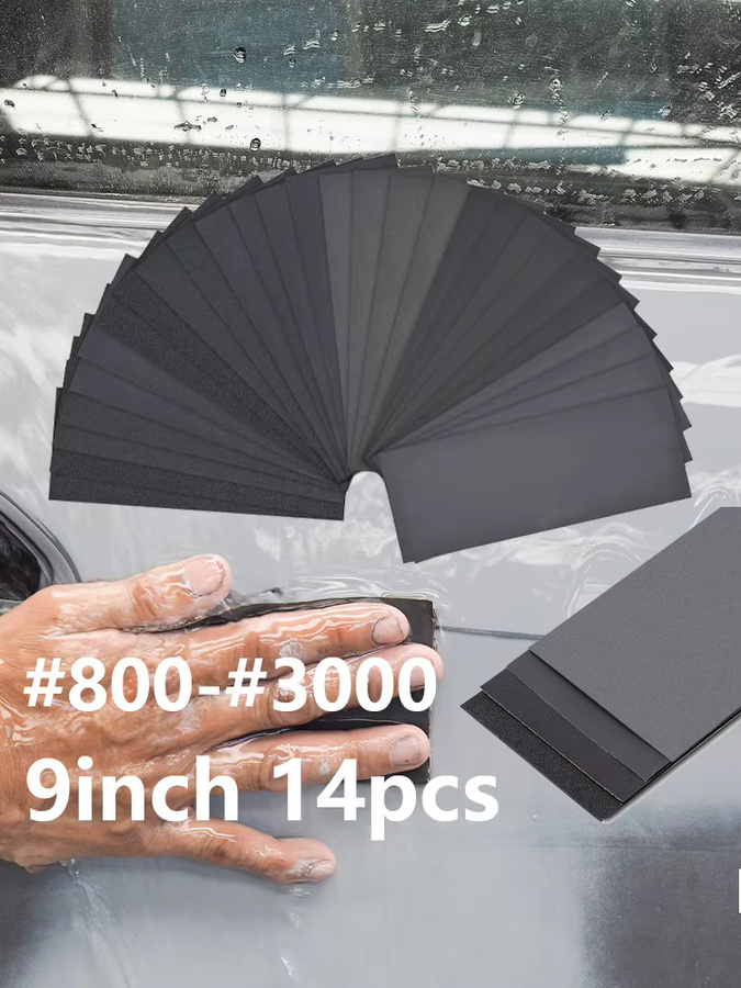XCAN 14er Set Nass-Trocken-Schleifpapier für Handarbeit mit Körnungen von 800 bis 3000 - Bild 6