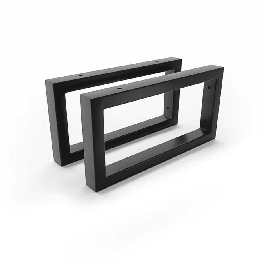HEVVA Waschtischhalterung RHEIN 2er Set Schwarz matt aus Metall, Höhe: 15 cm, Tiefe: 30 cm - Bild 2