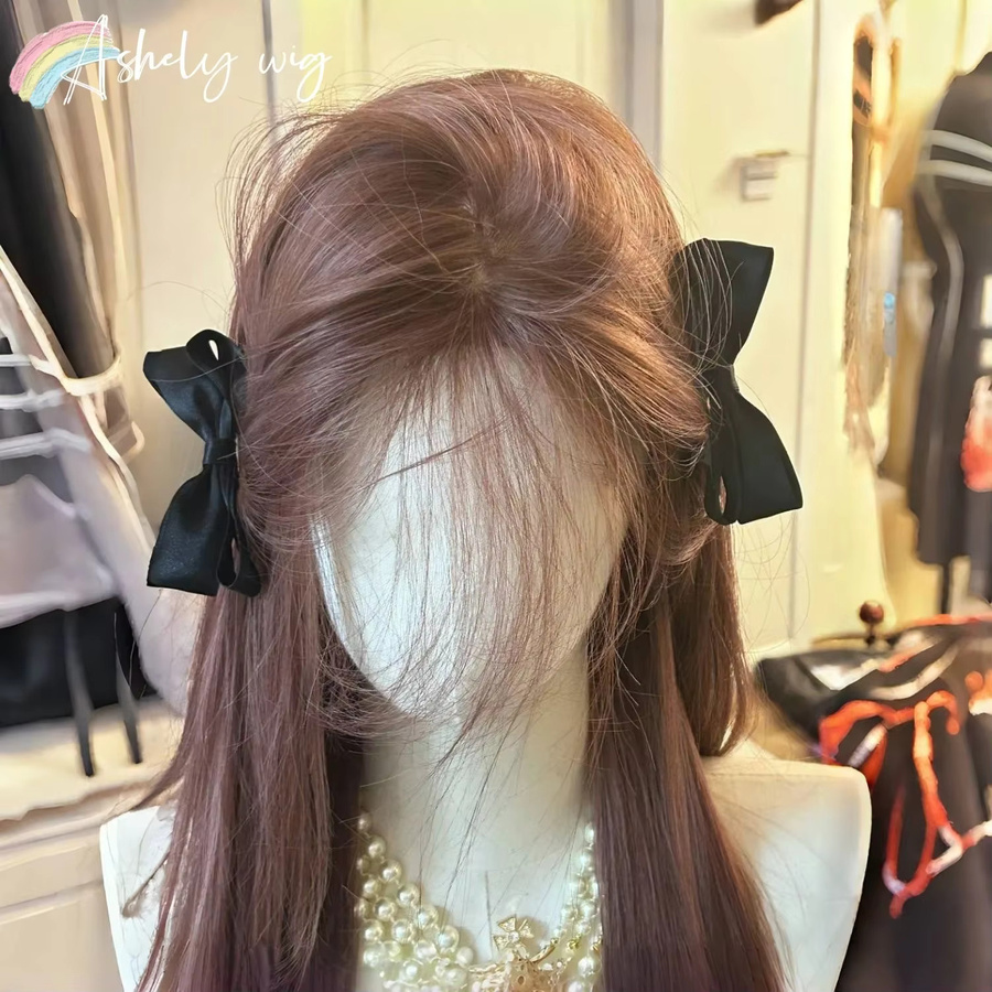 Ashley Lace Front Synthetische Perücke, Rosa Braun, Lange Gerade, Damen - Bild 3