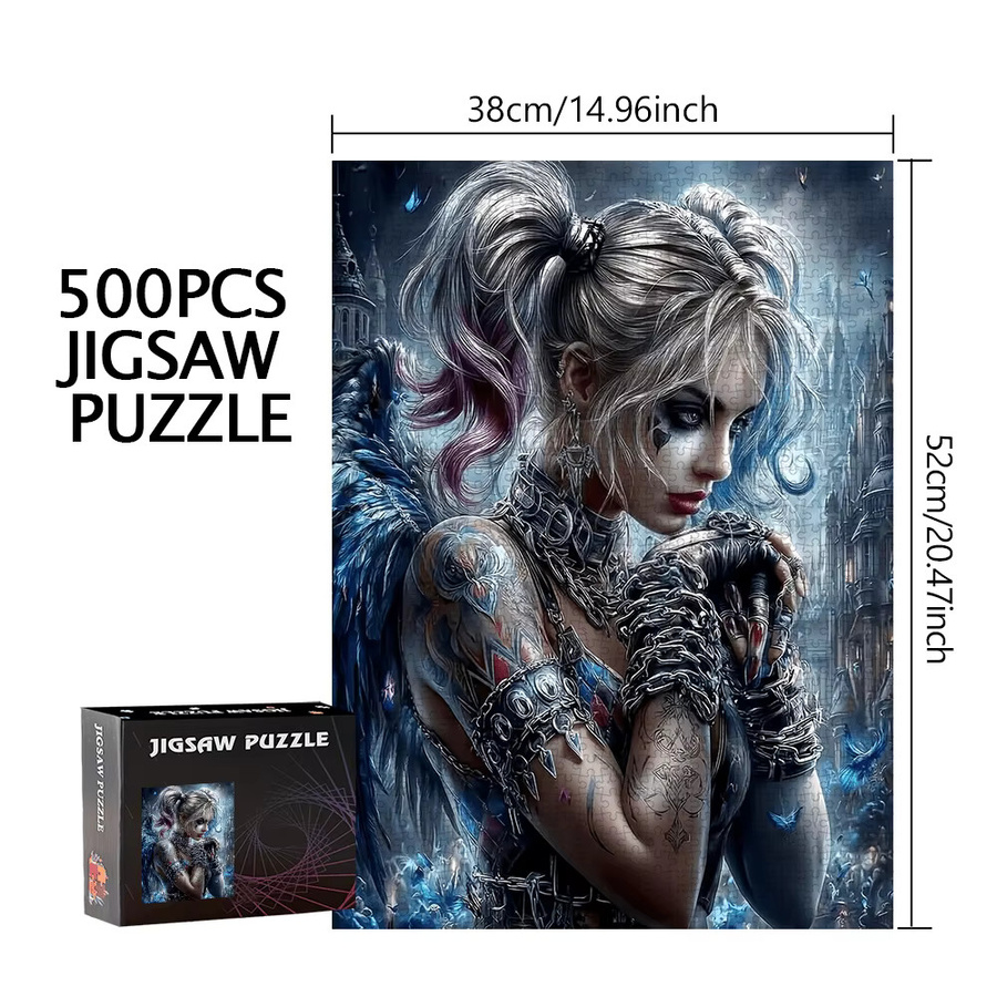 AZNM Flügel und Tattoos Puzzle, bunt/mehrfarbig - Bild 3