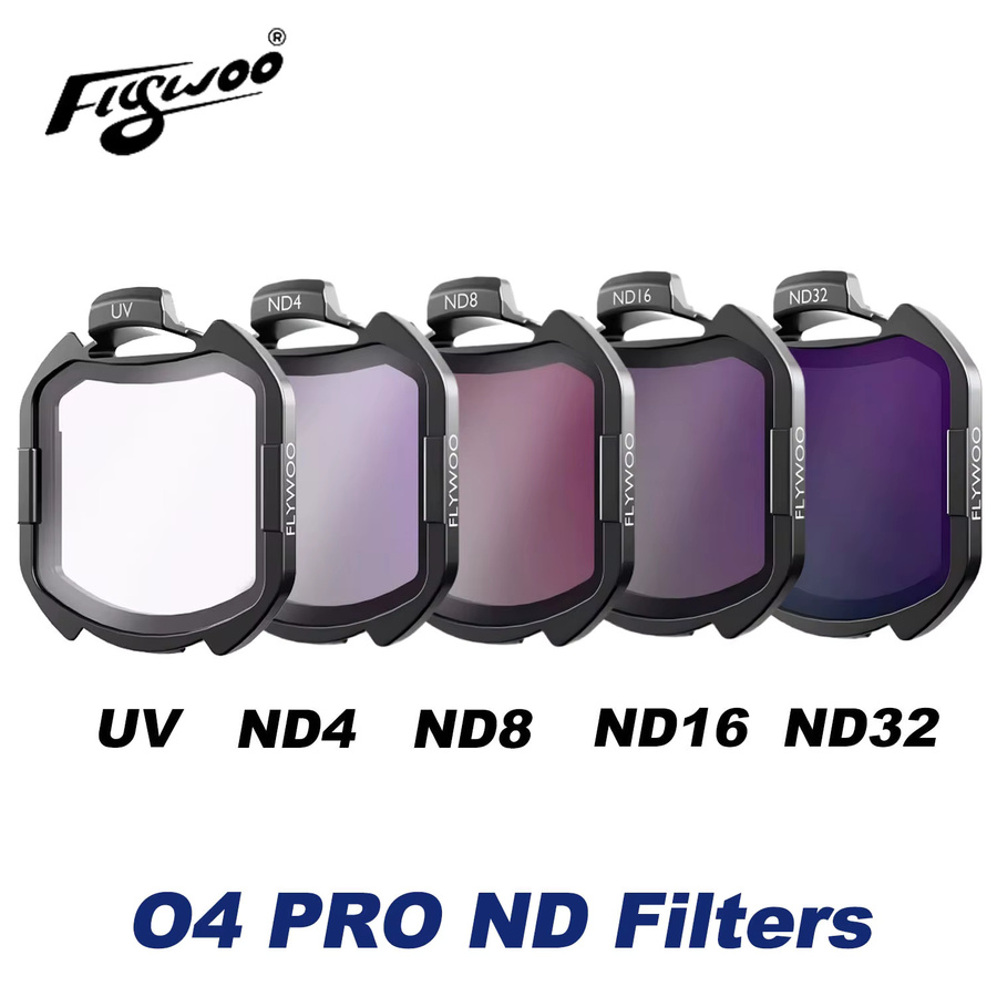 Flywoo ND-Filter V2 Set für DJI O4 PRO in Schwarz mit ND UV ND4 ND8 ND16 ND32 - Bild 2
