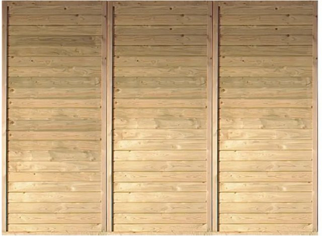 Karibu Rückwand für Einzelcarport aus Massivholz in Braun, 250 cm - Bild 1