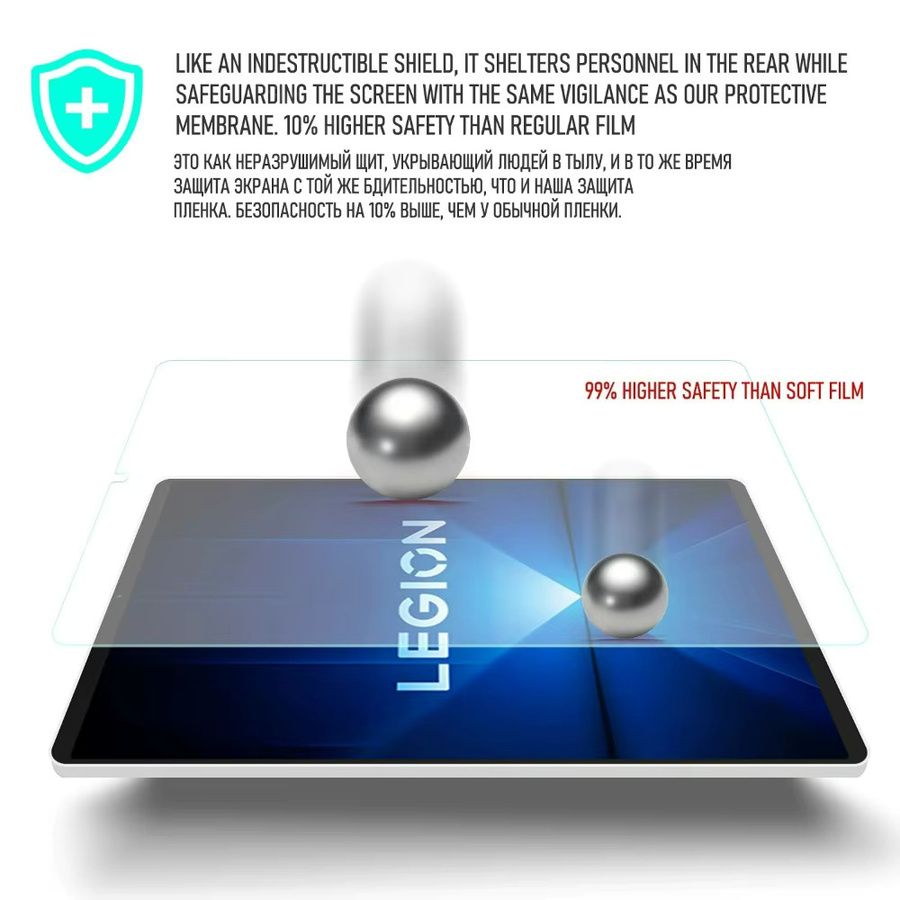ZNOVAY Displayschutzfolie aus gehärtetem Glas für Lenovo Legion Y700 2025, 8,8 Zoll, transparent, 9H Härtegrad - Bild 3