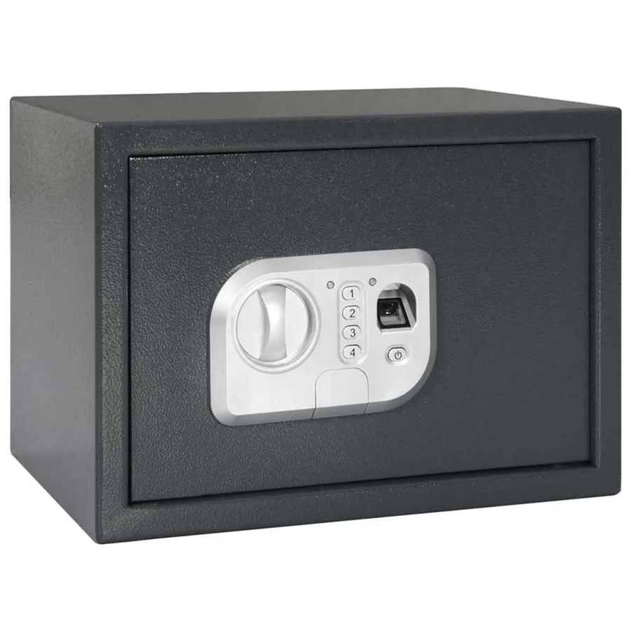DELUKE Digitaler Tresor aus Stahl mit elektronischem Schloss, Dunkelgrau, B/T/H: 35 x 25 x 25 cm - Bild 2