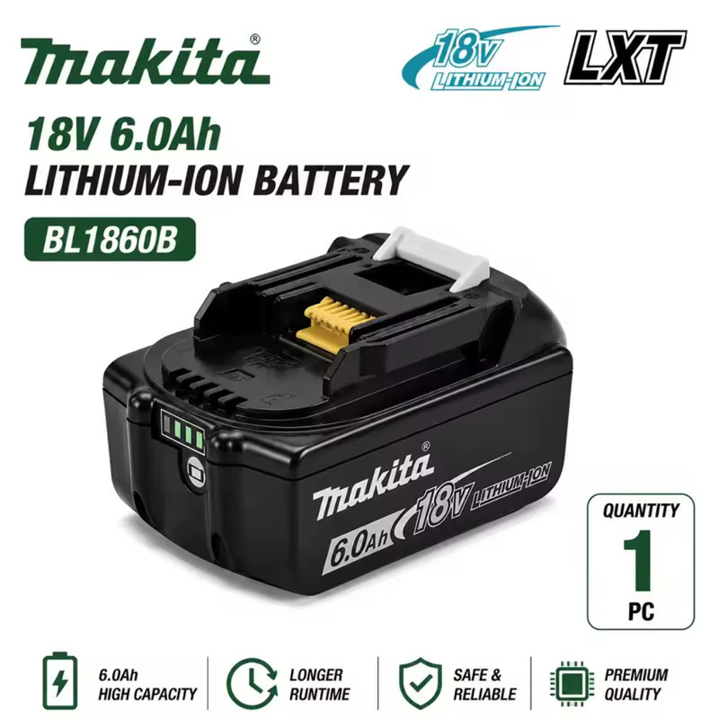 Makita 18V Lithium-Ionen Ersatzakku mit 6000mAh für BL1860B BL1850B BL1840 BL1830B - Bild 8