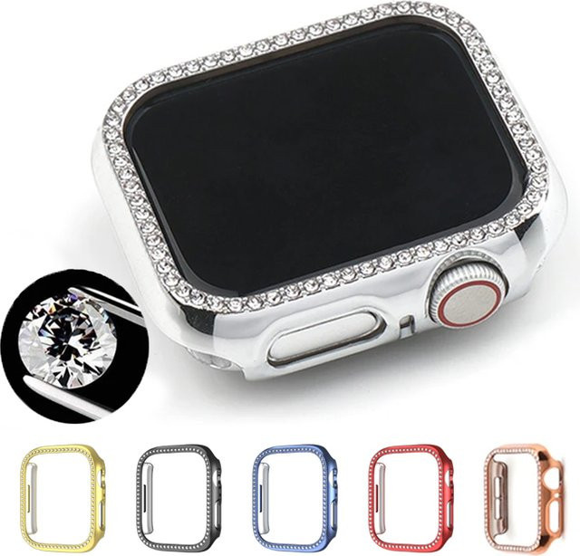 Apple Schutzhülle für Apple Watch, Silber, Diamant, Unisex - Bild 1