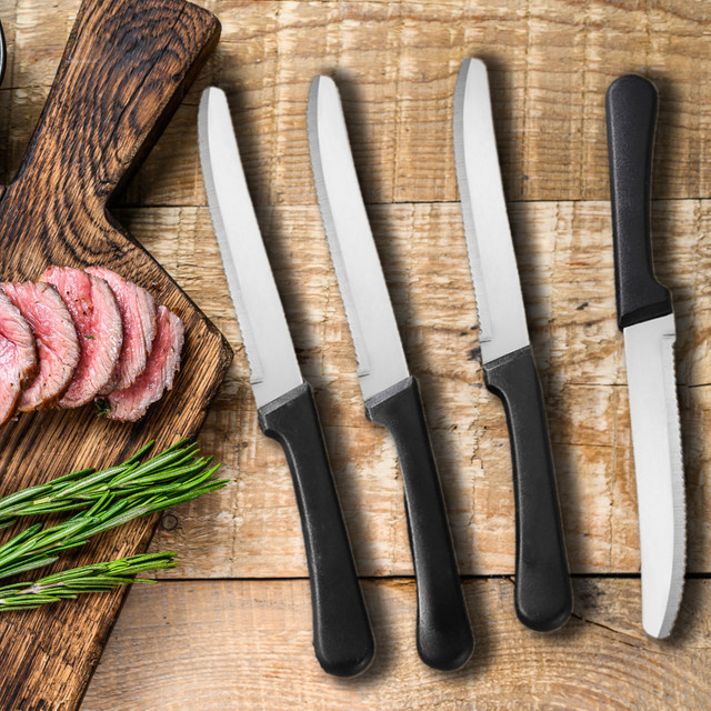 Steakmesser von ALLWIN HOUSEWARE W aus Edelstahl mit Kunststoffgriff, spülmaschinenfest - Bild 1