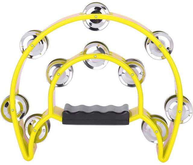 CosyHome Jingles Handglocke Tamburin Percussion Musikinstrument, blau - Bild 1