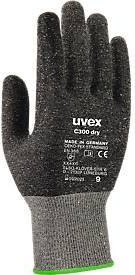 uvex C300 dry Schnittschutzhandschuhe aus Bambus-Viskose und Glas, 10 Paar, Größe 8, EN 388:2016 XX4XC, Klasse 3/C - Bild 1