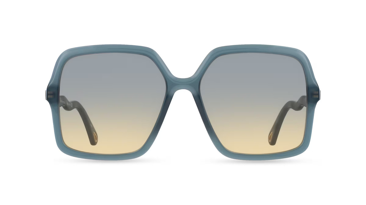 Chloé CH0086S Sonnenbrille Damen, Vollrand, Quadratisch, Acetat, Blau - Bild 1