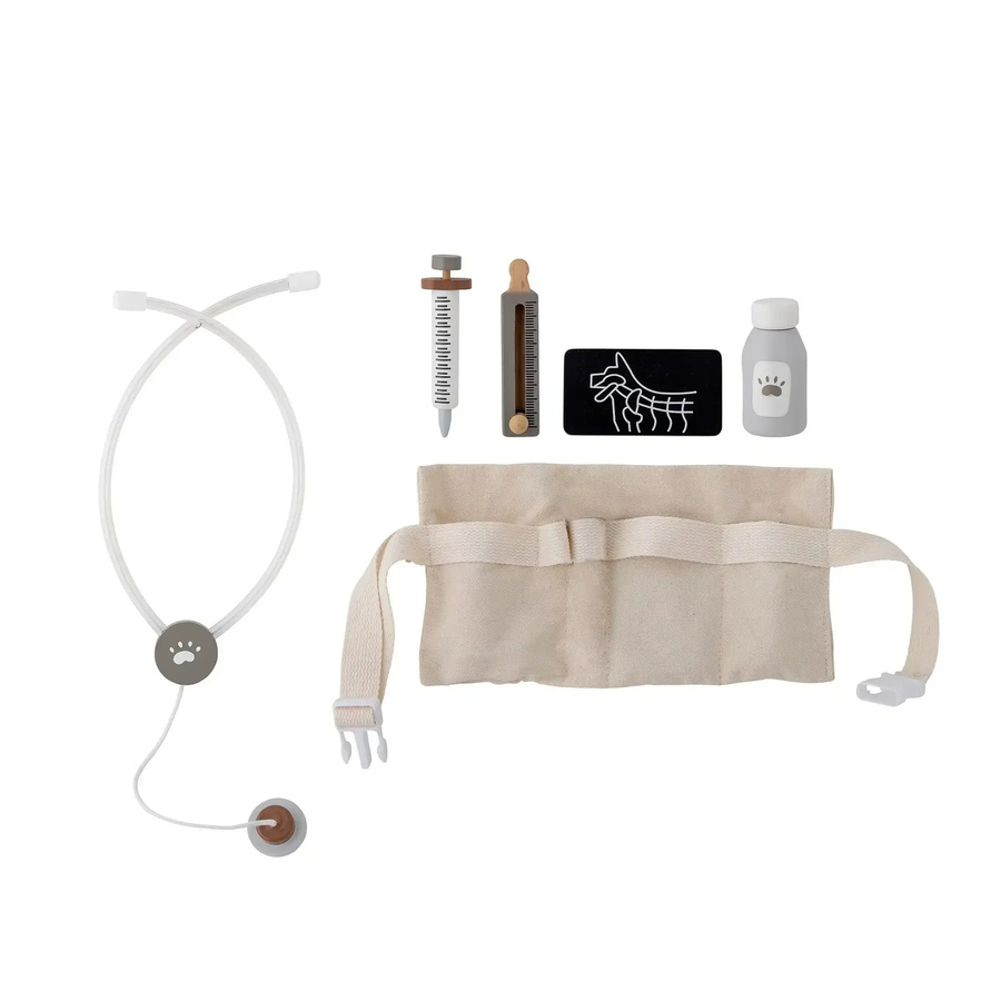 Bloomingville Mini Arzt-Spielset Buchenholz grau - Bild 1