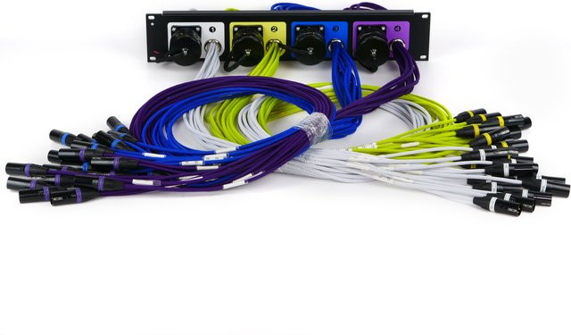 Audio Separator ISOD Panel Split Box für 4x12 Kanäle, Mikrofon und Lautsprecher, 2-Wege und 3-Wege Audio-Trennung, Schwarz/Mehrfarbig - Bild 1