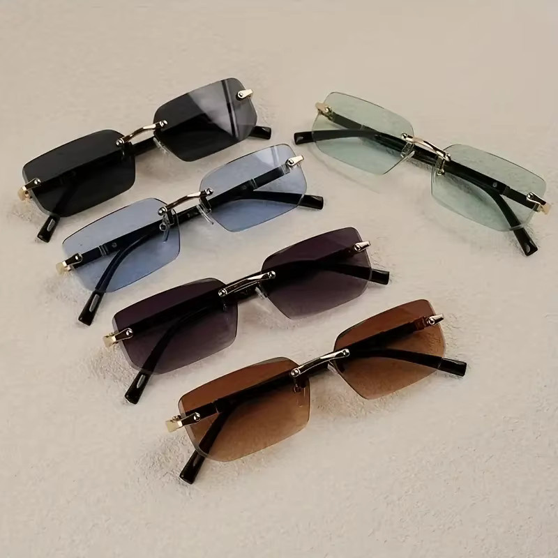 Hindfield Korrektionsbrille, Herren, quadratisch, rahmenlos, Metall, multicolour - Bild 2