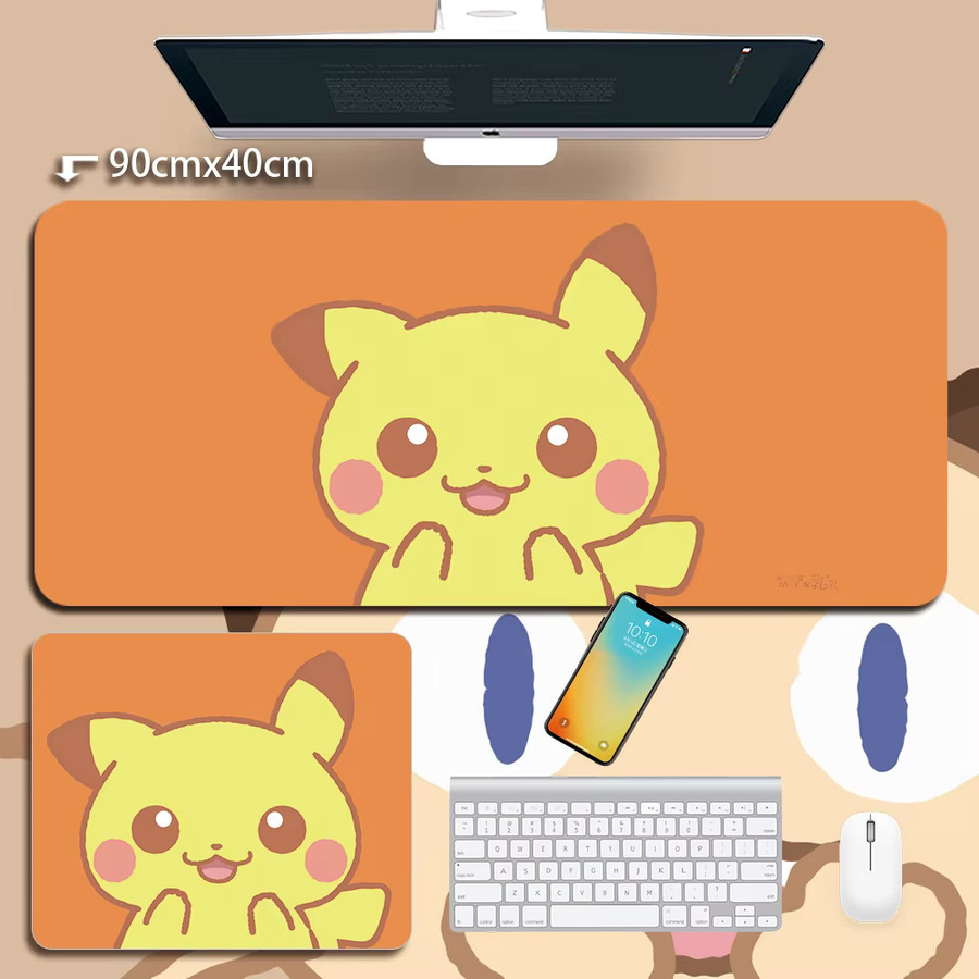 Potdemiel Pikachu Mauspad aus Leder in Multicolour für PC und Gaming - Bild 1