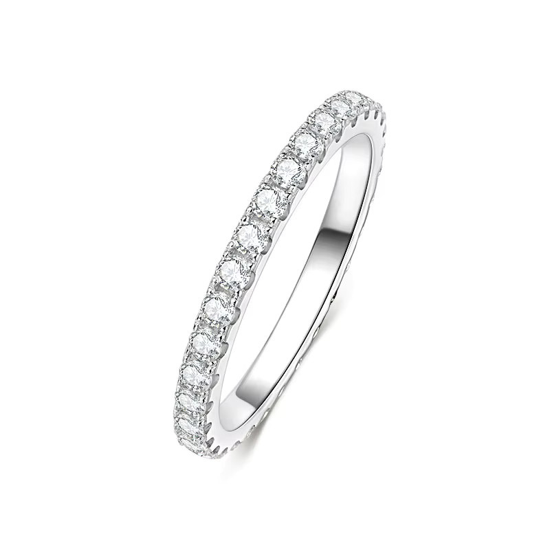 IOGOU Eternity Ring, 14k Gold Filled, Moissanit, Damen - Bild 2