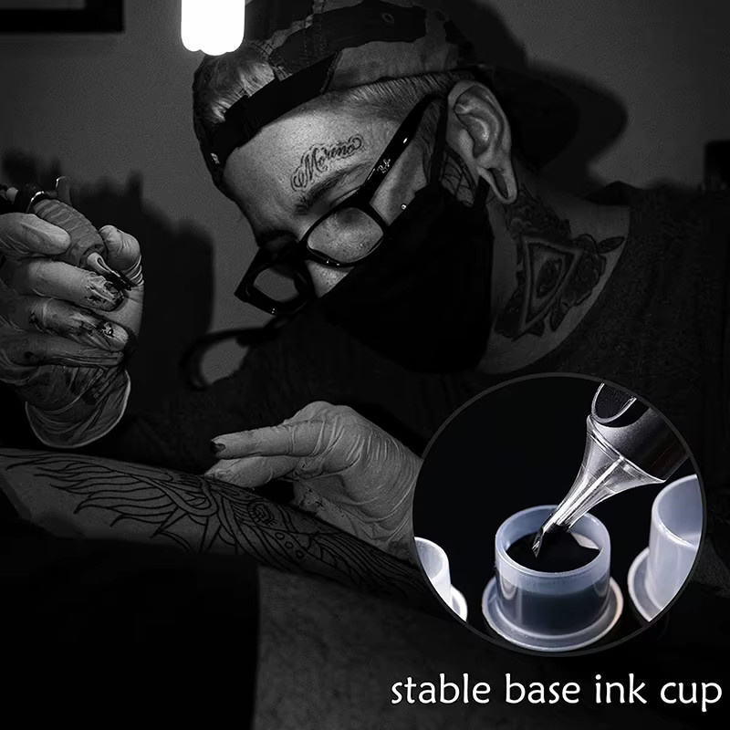 PEPAX Tattoo-Tintenbehälter Einweg-Kappen, Weiß, S/M/L - Bild 6