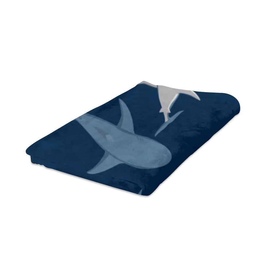 Shark Soft Flanell Decke in Blau für Unisex - Bild 4