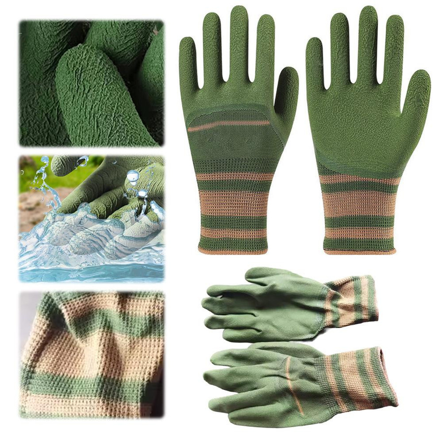 MYVIT Gartenhandschuhe in Grün mit Dornenschutz und texturiertem Schnittgriff aus Acetat für Unisex - Bild 2