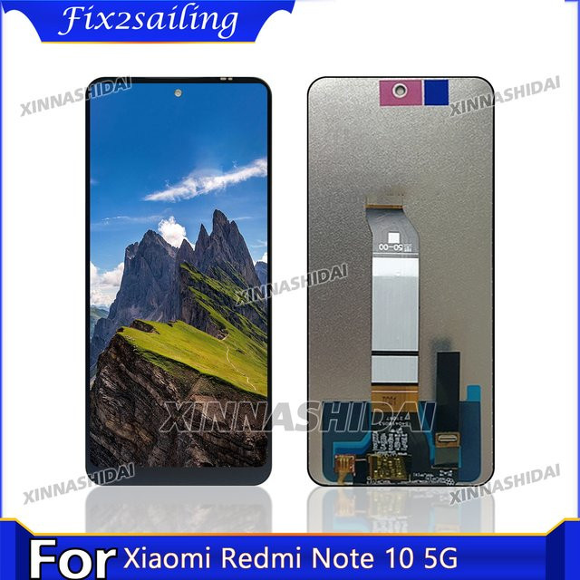 Xiaomi Redmi Note 10 5G LCD Display Touchscreen Digitizer Montage ohne Rahmen in Schwarz - Bild 1
